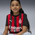 Puma Unisex-Child A.C. Milan Home Jersey Replica, for All Time Red- Black AH25,