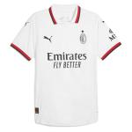 PUMA Mens Ac Milan Away Collared Short Sleeve Jersey Soccer Cleats - White - Size S