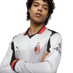 PUMA AC Milan x Slam Jam 25/26 Long Sleeve Jersey – Official Licensed Product, Made with Recycled Materials (US, Alpha, Medium, Regular, Regular, Silver)