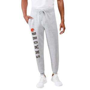 Ultra Game NFL Men's Super Soft Game Day Jogger Sweatpants, Cleveland Browns, Heather Gray, X-Large