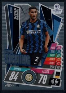 2020-21 Topps Chrome Match Attax UEFA UCL League #126 Achraf Hakimi Inter Milan Soccer Trading Card
