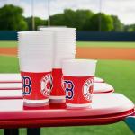 Boston Red Sox Plastic Cups - Pack of 25 - Premium Quality, Perfect for Sports Events & Team Parties