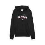 PUMA Men's A.C. Milan Hoodie, Black- White SS26, Medium Acm Ftblculture Hoodie