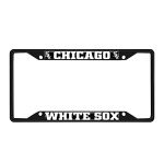 Fan Mats 31301: Chicago White Sox Metal License Plate Frame Black Finish