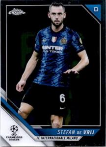 2021-22 TOPPS CHROME UEFA CHAMPIONS LEAGUE #179 STEFAN DE VRIJ INTER MILAN SOCCER OFFICIAL TRADING CARD OF THE PRO