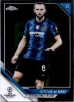 2021-22 TOPPS CHROME UEFA CHAMPIONS LEAGUE #179 STEFAN DE VRIJ INTER MILAN SOCCER OFFICIAL TRADING CARD OF THE PRO