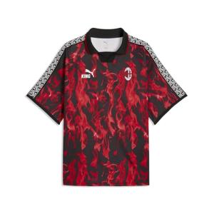 PUMA Mens Ac Milan King Retro Collared Short Sleeve Jersey Casual - Red - Size XL