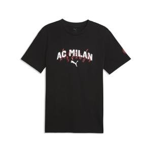 PUMA Men's A.C. Milan T-Shirt, Black- White SS26, Medium ACM Ftblculture Tee