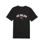 PUMA Men's A.C. Milan T-Shirt, Black- White SS26, Medium ACM Ftblculture Tee