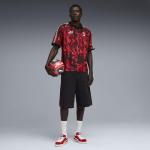 PUMA Mens Ac Milan King Retro Collared Short Sleeve Jersey Casual - Red - Size XL