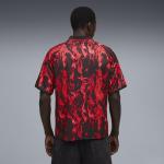 PUMA Mens Ac Milan King Retro Collared Short Sleeve Jersey Casual - Red - Size XL