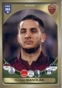 2016-17 Panini FIFA 365#273 Kostas Manolas AS Roma Soccer Sticker