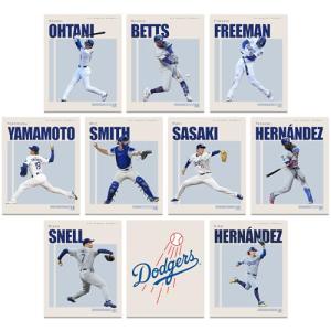 Los Angeles Dodgers Player Posters, Shohei Ohtani, Yoshinobu Yamamoto, Mookie Betts, Freddie Freeman, Roki Sasaki LA Dodgers Wall Art Decor Man Cave Baseball Merch Unframed Set of 10 (11x14)