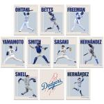 Los Angeles Dodgers Player Posters, Shohei Ohtani, Yoshinobu Yamamoto, Mookie Betts, Freddie Freeman, Roki Sasaki LA Dodgers Wall Art Decor Man Cave Baseball Merch Unframed Set of 10 (11x14)