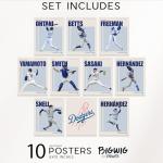 Los Angeles Dodgers Player Posters, Shohei Ohtani, Yoshinobu Yamamoto, Mookie Betts, Freddie Freeman, Roki Sasaki LA Dodgers Wall Art Decor Man Cave Baseball Merch Unframed Set of 10 (11x14)