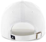 47 MLB White Team Color Primary Logo Clean Up Adjustable Strap Hat Cap, Adult One Size Fits All - Atlanta Braves White