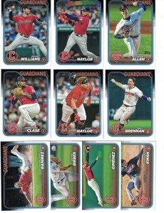 Cleveland Guardians / 2024 Topps (Series 1 and 2) Guardians Baseball Team Set with (21) Cards! *Plus* (3) Additional Bonus Cards of Former Guardians greats Kenny Lofton, Charles Nagy and Travis Hafner!