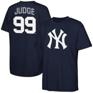 Aaron Judge New York Yankees MLB Kids Youth 4-20 Navy Official Name & Number Performance Jersey T-Shirt (US, Numeric, 5, 6, Regular, Aaron Judge New York Yankees Navy)