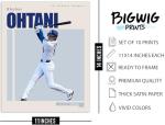 Los Angeles Dodgers Player Posters, Shohei Ohtani, Yoshinobu Yamamoto, Mookie Betts, Freddie Freeman, Roki Sasaki LA Dodgers Wall Art Decor Man Cave Baseball Merch Unframed Set of 10 (11x14)