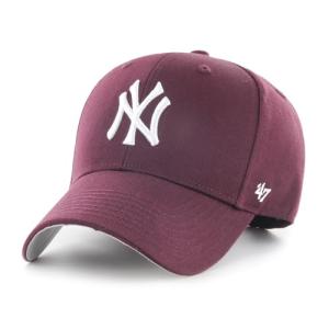 47 Brand MLB New York Yankees Raised Basic Cap, Dark Maroon