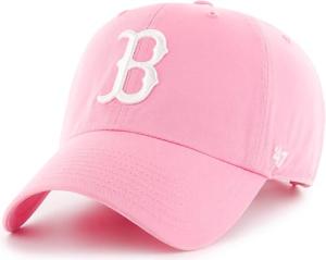 47 Brand MLB Rose Pink Primary Logo Clean Up Adjustable Baseball Cap Hat, Adult One Size Fits All - Boston Red Sox Rose Pink