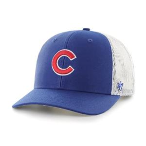 '47 MLB Trucker Snapback Adjustable Hat, Adult One Size Fits All - Chicago Cubs Blue