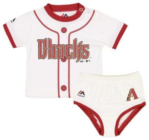 Outerstuff MLB Newborn Arizona Diamondbacks Little Player Jersey and Bottoms Set, 0-3M White