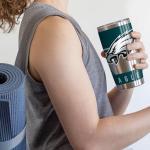 Rico Industries NFL Football Philadelphia Eagles 20oz Stainless Steel Tumbler with Lid - Great For Coffee, Tea, Water or Cocktails