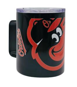 Logo Brands MLB Hype Double Wall Vacuum Insulated 15oz Stainless Steel Mug (Baltimore Orioles)