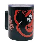 Logo Brands MLB Hype Double Wall Vacuum Insulated 15oz Stainless Steel Mug (Baltimore Orioles)