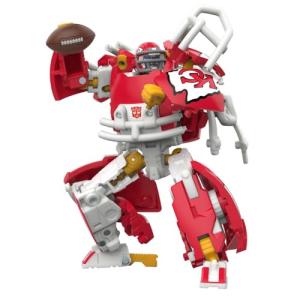 Transformers NFL Kansas City Chiefs KC-59, 5.5-Inch Action Figure Changes from Robot to Helmet, Football Toys for Ages 8+
