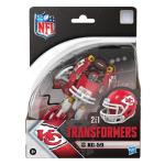 Transformers NFL Kansas City Chiefs KC-59, 5.5-Inch Action Figure Changes from Robot to Helmet, Football Toys for Ages 8+