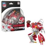 Transformers NFL Kansas City Chiefs KC-59, 5.5-Inch Action Figure Changes from Robot to Helmet, Football Toys for Ages 8+