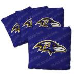 YouTheFan Officially-Licensed NFL Baltimore Ravens Set of 4 Cornhole Bags - All Weather Regulation 6” x 6” Size - 16oz Weight - Designed in USA