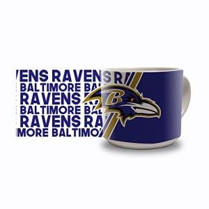 Rico Industries NFL Football Baltimore Ravens 14 oz Metro Ceramic Coffee Mug