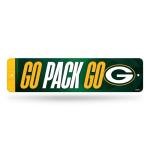 Rico Industries NFL Football Green Bay Packers Metal Street Sign 4" x 15" Home Décor - Bedroom - Office - Man Cave