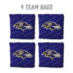 YouTheFan Officially-Licensed NFL Baltimore Ravens Set of 4 Cornhole Bags - All Weather Regulation 6” x 6” Size - 16oz Weight - Designed in USA