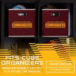 Franklin Sports Washington Commanders NFL Storage Bin - Collapsible Cube Container + Basket - NFL Office, Bedroom + Living Room Décor - Folding Storage Bin for Football Fans - 11"x11"