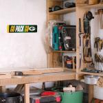 Rico Industries NFL Football Green Bay Packers Metal Street Sign 4" x 15" Home Décor - Bedroom - Office - Man Cave