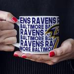 Rico Industries NFL Football Baltimore Ravens 14 oz Metro Ceramic Coffee Mug