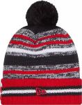 New Era Cleveland Guardians Onfield Sport Red Striped Cuffed Baseball Knit Beanie Hat Pom - MLB Cheer Cuff Knit Cap