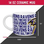 Rico Industries NFL Football Baltimore Ravens 14 oz Metro Ceramic Coffee Mug