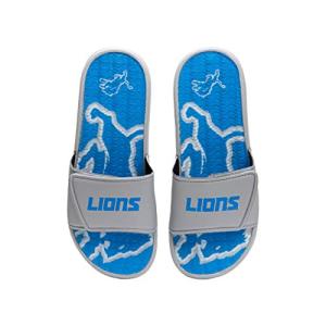 FOCO Detroit Lions NFL Mens Wordmark Gel Slides - L