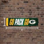 Rico Industries NFL Football Green Bay Packers Metal Street Sign 4" x 15" Home Décor - Bedroom - Office - Man Cave