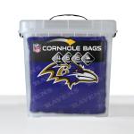 YouTheFan Officially-Licensed NFL Baltimore Ravens Set of 4 Cornhole Bags - All Weather Regulation 6” x 6” Size - 16oz Weight - Designed in USA