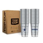 Top Cup NFL Dallas Cowboys 20 oz Reusable Aluminum Cups 20 Count | Officially Licensed, Durable, Reusable & Recyclable, Made in USA