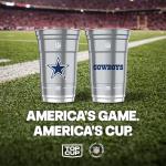 Top Cup NFL Dallas Cowboys 20 oz Reusable Aluminum Cups 20 Count | Officially Licensed, Durable, Reusable & Recyclable, Made in USA