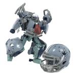 Transformers NFL Dallas Cowboys Starblitz 5.5-Inch Action Figure Changes from Robot to Helmet, Football Toys for Ages 8+