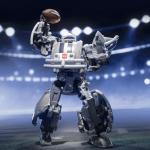 Transformers NFL Dallas Cowboys Starblitz 5.5-Inch Action Figure Changes from Robot to Helmet, Football Toys for Ages 8+