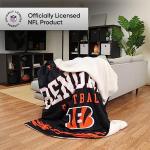 FOCO Cincinnati Bengals NFL Team Property Of Sherpa Fleece Blanket